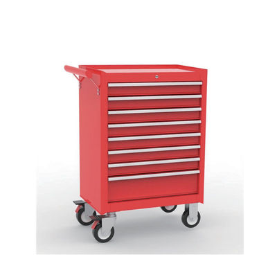 Industrial-Grade Plastic-Steel Tool Cabinet: 200kg Load, 8-Rail, 5" Casters for Garage/Workshop/Warehouse