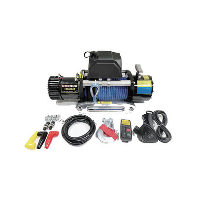 12V Winch: 13000LBS Pull, 26m Synthetic Rope for 4×4/Construction/Mine