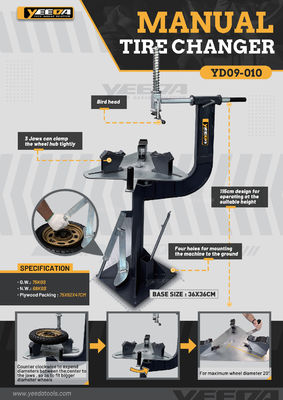 Workshop Manual Tire Changer, Clamps Tightly, Fits 20" Wheels